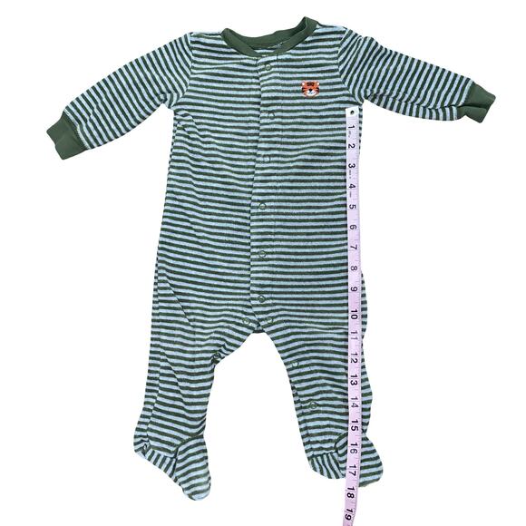 Set of 3 Terry Footed Pajamas Bodysuits by CARTER'S 3-6M - Picture 9 of 13